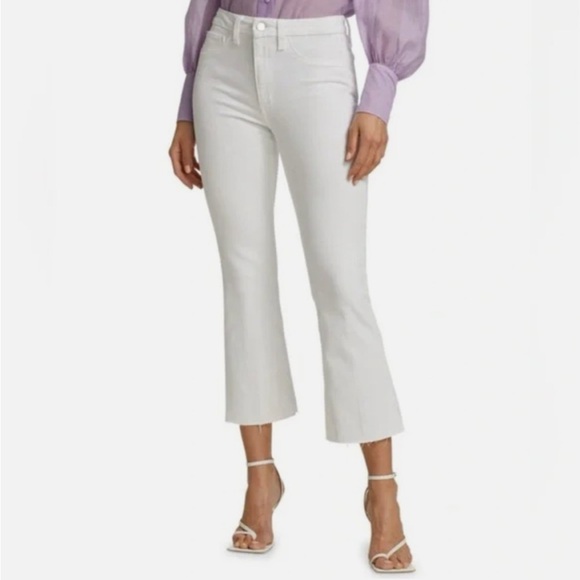NWT Joes Jeans Flawless High Rise Honey Curvy Cropped Boot Cut Jeans White 28 - Picture 1 of 15